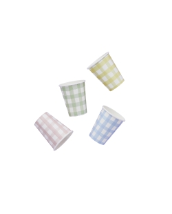 Vasos Papel 250ml Cuadros
