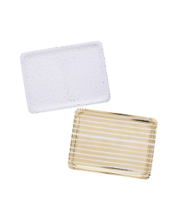 Bandejas Oro 39 X 29cm Papel