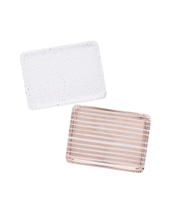 Bandejas Oro Rosa 29 X 39cm Papel