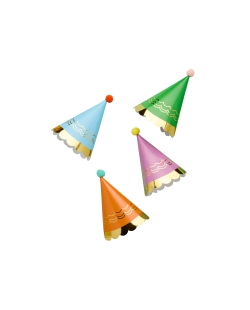 Gorros Fiesta Premium Bright Pompones 9 X 16cm