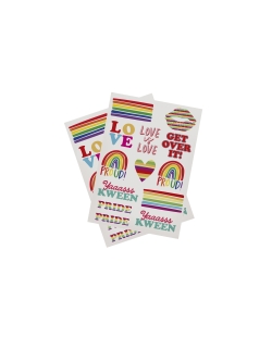 Tatuajes Temporales Pride 21 X 15cm