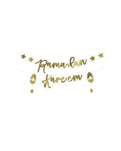 Pancarta Oro Ramadan Kareem 2 X 2m Carton