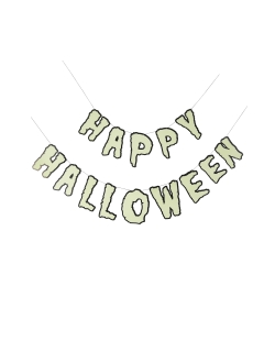 Guirnalda Happy Halloween Brilla Oscuridad 2m Carton
