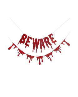Guirnalda Roja Brillo Beware 2m Carton