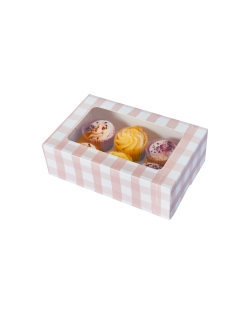 Caja Cupcakes Cuadros 16 X 24cm