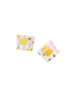 Vasitos Comida Cuadros Y Limones 5,5 X 6cm