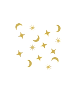 Confeti Mesa Luna Y Estrellas Oro