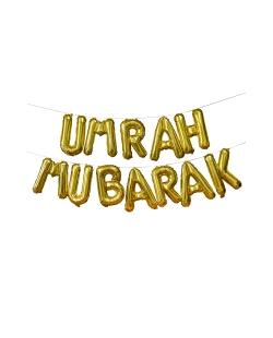 Guirnalda Globo Foil Oro Umrah Mubarak 40cm