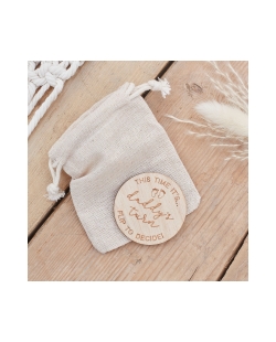 Moneda Suerte Turno Papa O Mama Madera ***OFERTA DTO NO ACUMULABLE