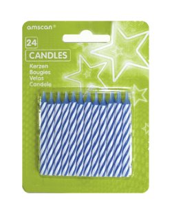 Velas Espiral Azul +Sujetavelas 6.3 cm 