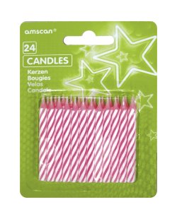 Velas Espiral Rosa +Sujetavelas 6.3 cm 