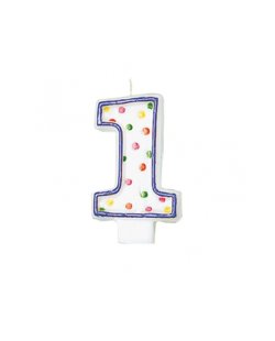 Vela Puntitos Nº 1 ***OFERTA DTO NO ACUMULABLE