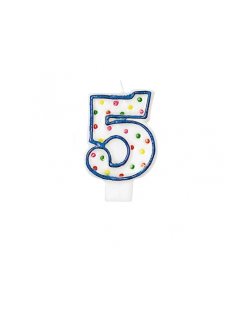 Vela Puntitos Nº 5 ***OFERTA DTO NO ACUMULABLE