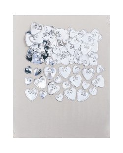 Confeti Corazones Plata 14gr 