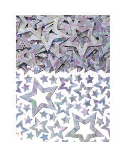 Confeti Estrellas Brillantes Plata 14gr 