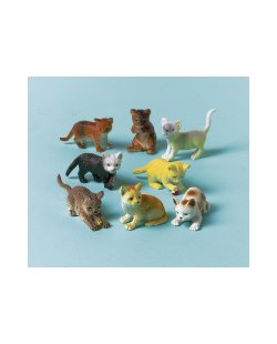 Juguete Gatos Plastico 4-6cm 