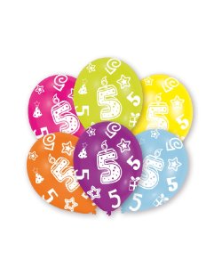 Globos Latex 27,5cm 5 Años Surtido 