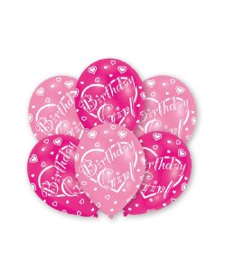 Globos Latex 27,5cm Bday Girl 