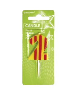 Vela Puntos Y Rayas 7,6cm Nº 2 