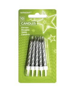 Velas Espiral Plata 6,3cm 