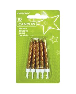 Velas Espiral Oro 6.3cm 