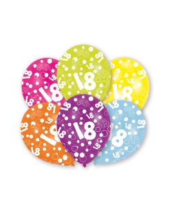Globos Latex 27,5cm 18 Años Surtido 