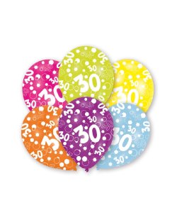 Globos Latex 27,5cm 30 Años Surtido 