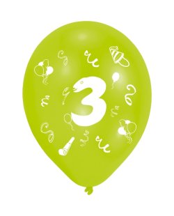 Globos Latex 25,4cm 3 Años 2C 