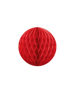 Bola Nido Abeja Rojo 10cm ***OFERTA DTO NO ACUMULABLE