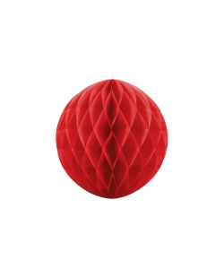Bola Nido Abeja Rojo 20cm ***OFERTA DTO NO ACUMULABLE