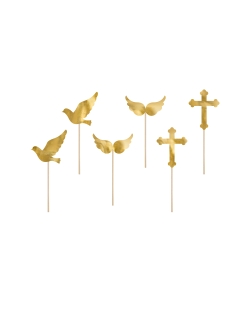 Deco Pastel Comunion Oro 11 X 8,5cm ***OFERTA DTO NO ACUMULABLE