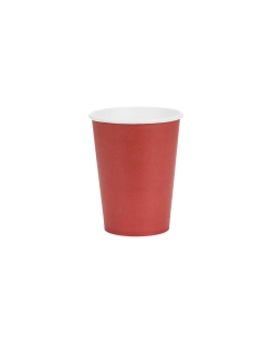 Vasos Papel 250ml Rojo Oscuro ***OFERTA DTO NO ACUMULABLE
