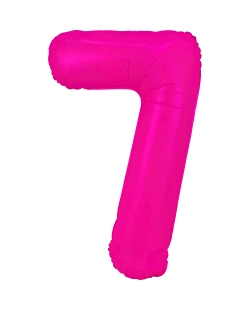 Globo Foil Nº 7 Rosa Fluor 86cm ***OFERTA DTO NO ACUMULABLE