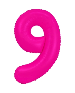 Globo Foil Nº 9 Rosa Fluor 86cm ***OFERTA DTO NO ACUMULABLE