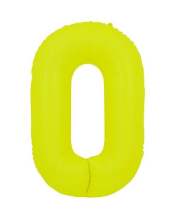 Globo Foil Nº 0 Amarillo Fluor 86cm ***OFERTA DTO NO ACUMULABLE