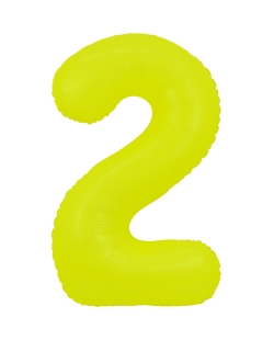 Globo Foil Nº 2 Amarillo Fluor 86cm ***OFERTA DTO NO ACUMULABLE