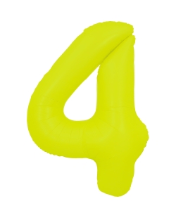 Globo Foil Nº 4 Amarillo Fluor 86cm ***OFERTA DTO NO ACUMULABLE