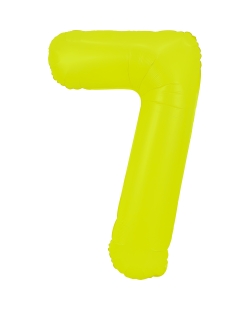 Globo Foil Nº 7 Amarillo Fluor 86cm ***OFERTA DTO NO ACUMULABLE