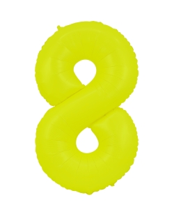 Globo Foil Nº 8 Amarillo Fluor 86cm ***OFERTA DTO NO ACUMULABLE