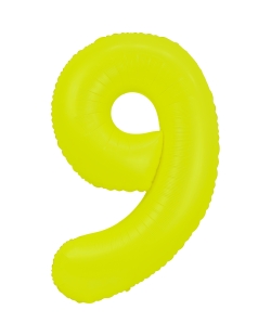 Globo Foil Nº 9 Amarillo Fluor 86cm ***OFERTA DTO NO ACUMULABLE