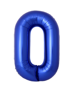 Globo Foil Nº 0 Azul Reflex 86cm ***OFERTA DTO NO ACUMULABLE