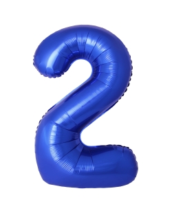 Globo Foil Nº 2 Azul Reflex 86cm ***OFERTA DTO NO ACUMULABLE