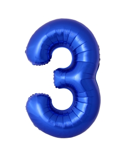 Globo Foil Nº 3 Azul Reflex 86cm ***OFERTA DTO NO ACUMULABLE