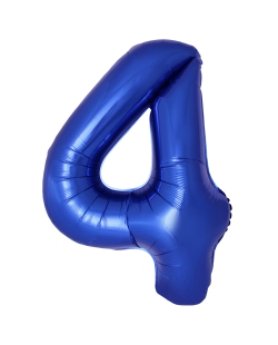 Globo Foil Nº 4 Azul Reflex 86cm ***OFERTA DTO NO ACUMULABLE