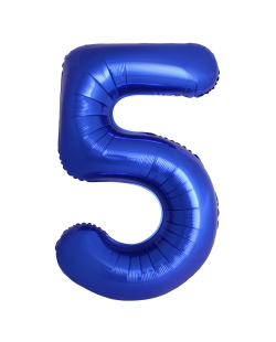 Globo Foil Nº 5 Azul Reflex 86cm ***OFERTA DTO NO ACUMULABLE