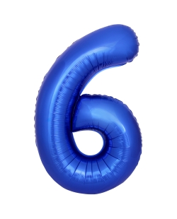 Globo Foil Nº 6 Azul Reflex 86cm ***OFERTA DTO NO ACUMULABLE