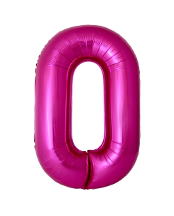 Globo Foil Nº 0 Fucsia 86cm ***OFERTA DTO NO ACUMULABLE