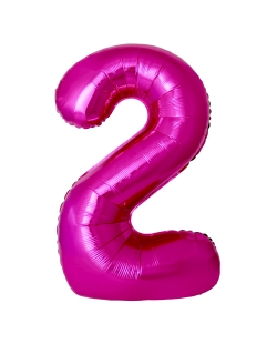 Globo Foil Nº 2 Fucsia 86cm ***OFERTA DTO NO ACUMULABLE