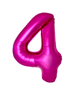 Globo Foil Nº 4 Fucsia 86cm ***OFERTA DTO NO ACUMULABLE