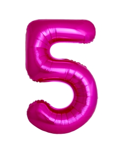 Globo Foil Nº 5 Fucsia 86cm ***OFERTA DTO NO ACUMULABLE